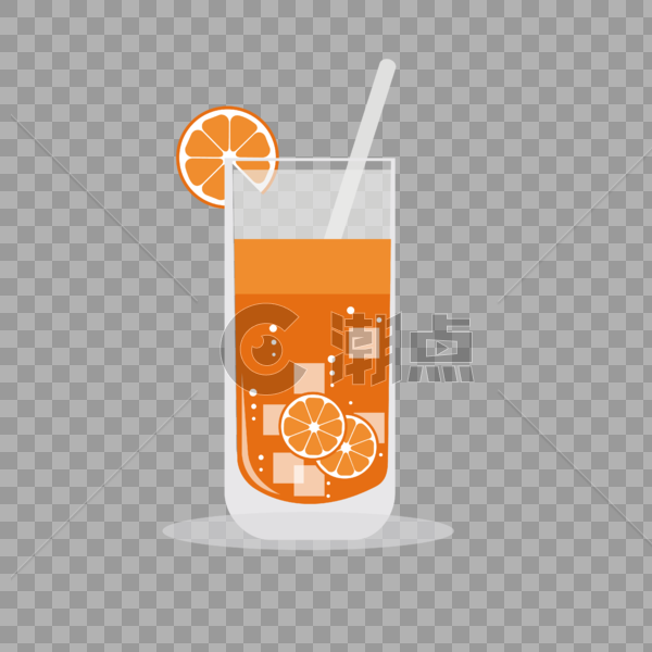 夏天冰冷橙子汁饮料图片素材免费下载