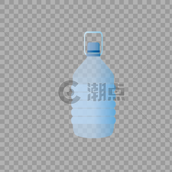 AI矢量图可爱卡通立体大瓶饮水瓶图片素材免费下载