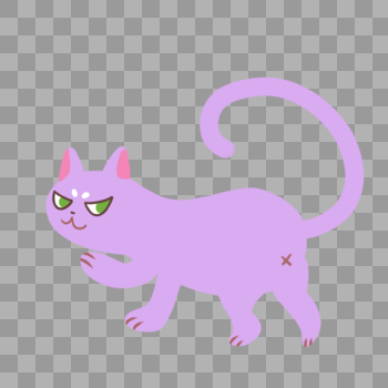 紫猫图片素材免费下载