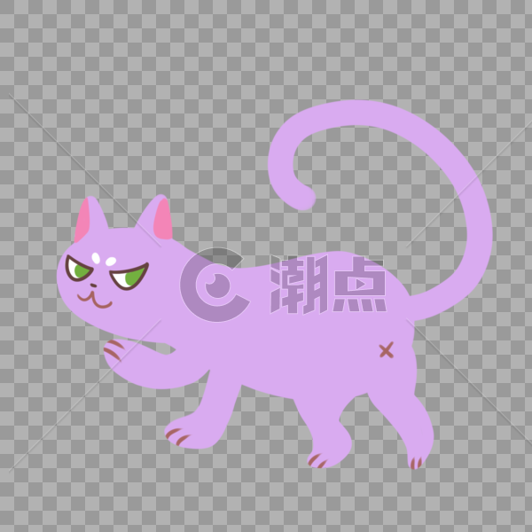 紫猫图片素材免费下载