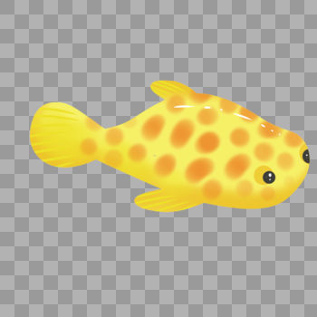 黄色斑点热带鱼图片素材免费下载
