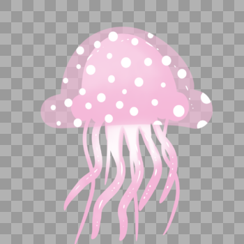 粉色斑点水母图片素材免费下载