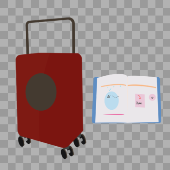 红色行李箱旅行图片素材免费下载