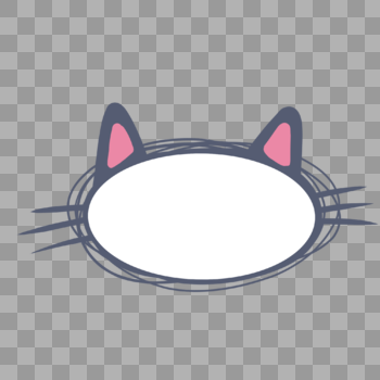 猫咪圆形边框图片素材免费下载