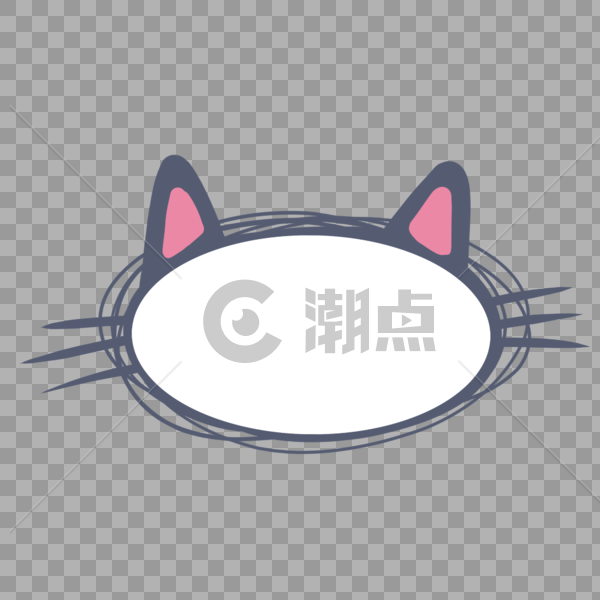 猫咪圆形边框图片素材免费下载