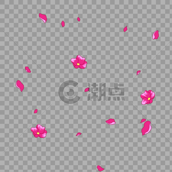 粉色花瓣漂浮元素图片素材免费下载