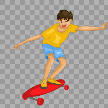 滑板少年图片素材免费下载