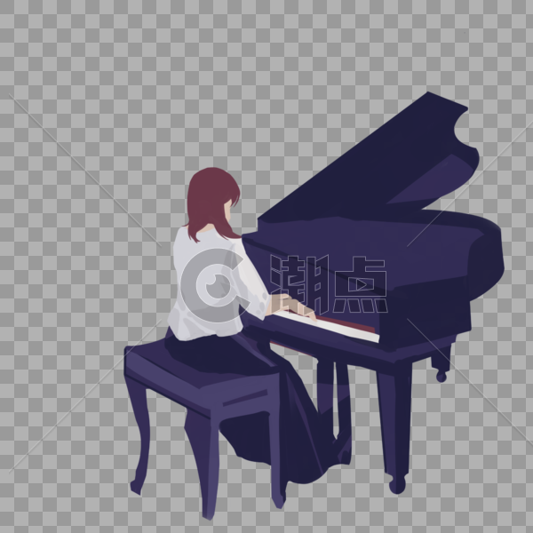 女钢琴家音乐节弹钢琴图片素材免费下载