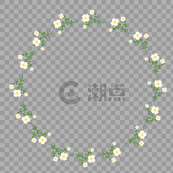 花环花朵边框图片素材免费下载