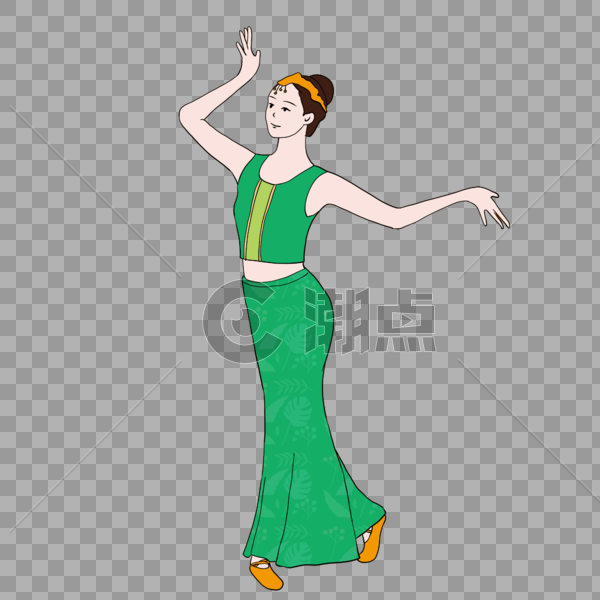 跳舞的傣族美女图片素材免费下载