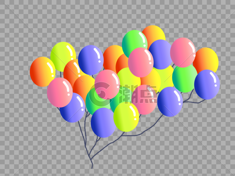 五颜六色的气球图片素材免费下载