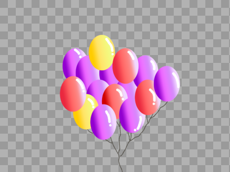 彩色气球元素图片素材免费下载
