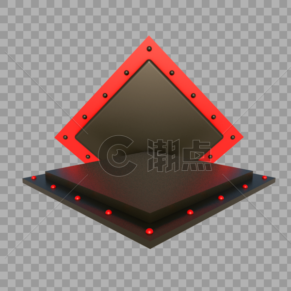 C4D立体电商舞台漂浮几何装饰图片素材免费下载