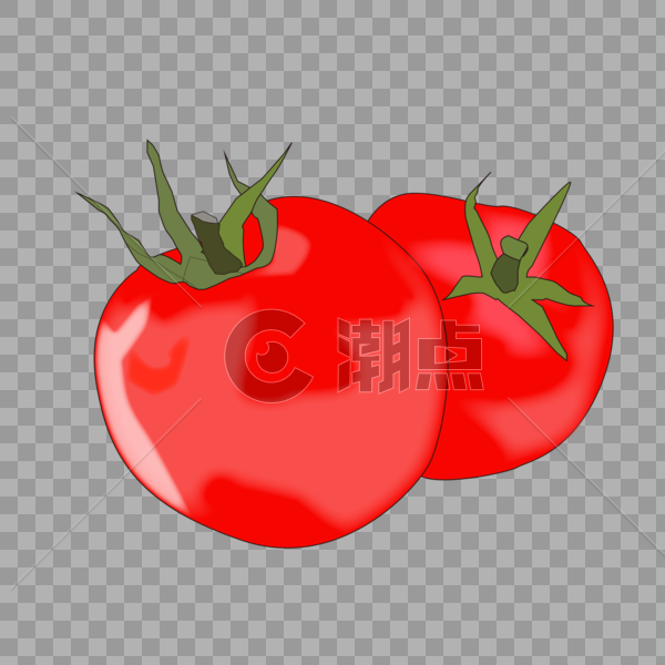卡通手绘蔬菜水果红色西红柿图片素材免费下载