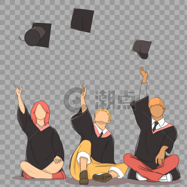毕业季学生扔帽子图片素材免费下载