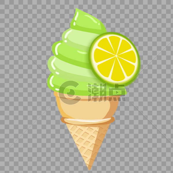 夏日柠檬冰淇淋图片素材免费下载