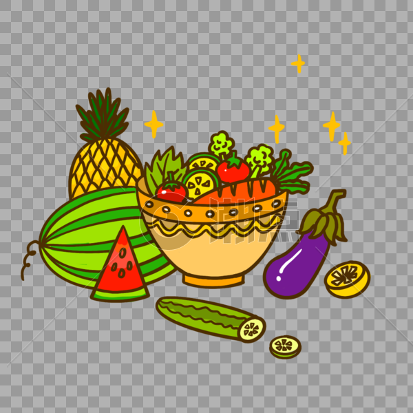 卡通蔬菜水果蔬菜图片素材免费下载