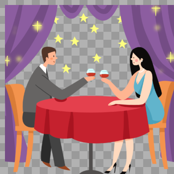浪漫的约会晚餐图片素材免费下载