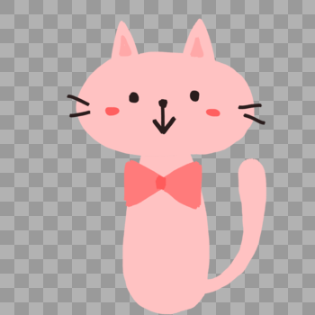 粉色的猫图片素材免费下载