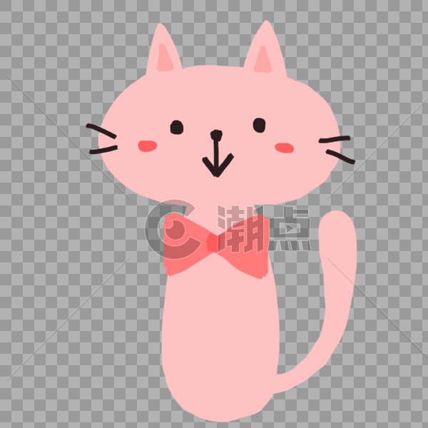 粉色的猫图片素材免费下载