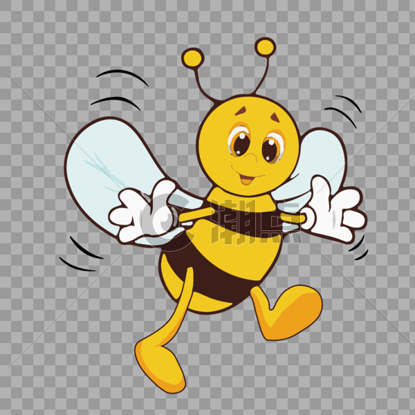 手绘卡通小蜜蜂图片素材免费下载