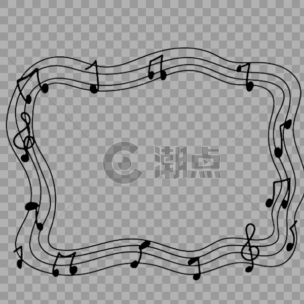 音符装饰边框图片素材免费下载