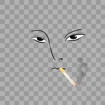 吸烟的面孔图片素材免费下载