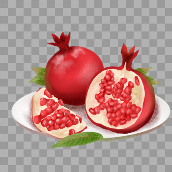 新鲜甜美水果红色石榴图片素材免费下载
