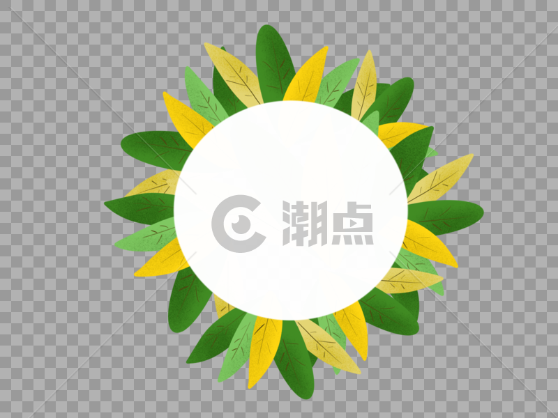 绿植花环边框素材图片素材免费下载