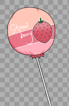 草莓棒棒糖图片素材免费下载