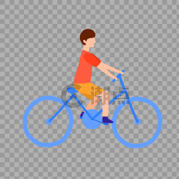 骑自行车的男孩图片素材免费下载