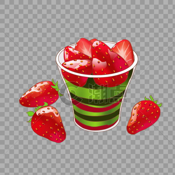 草莓抹茶图片素材免费下载