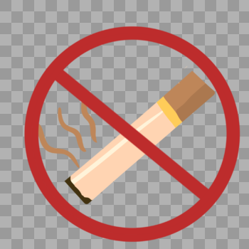 手绘禁止吸烟标识图片素材免费下载