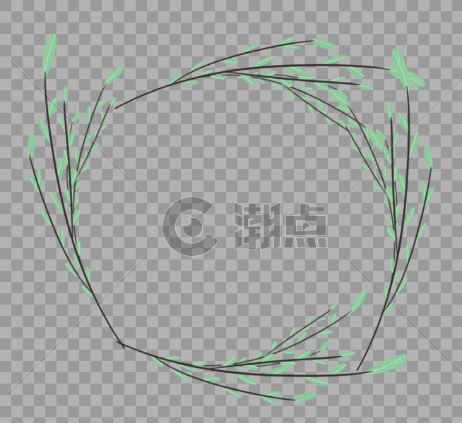 树叶边框图片素材免费下载