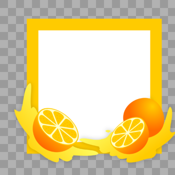 橙子边框图片素材免费下载