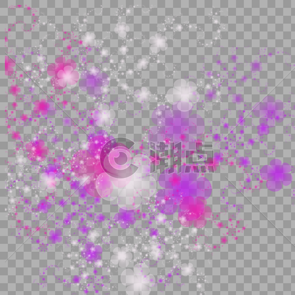 紫色的花朵光效图片素材免费下载