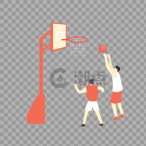 篮球比赛矢量手绘插画图片素材免费下载