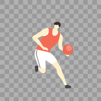 打篮球人物矢量手绘插画图片素材免费下载