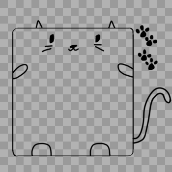 猫咪边框图片素材免费下载