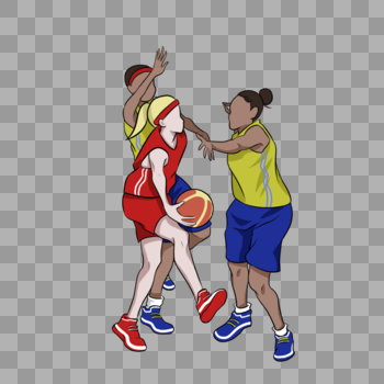 nba篮球简笔运动奥运会活动女篮女运动员女子篮球图片素材免费下载