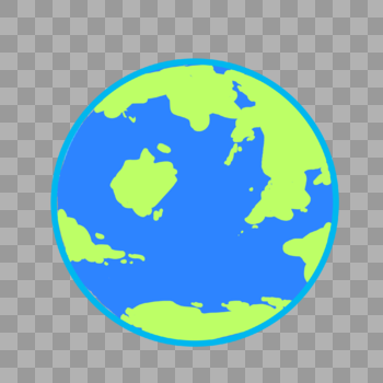 蓝色地球图案PNG图片素材免费下载