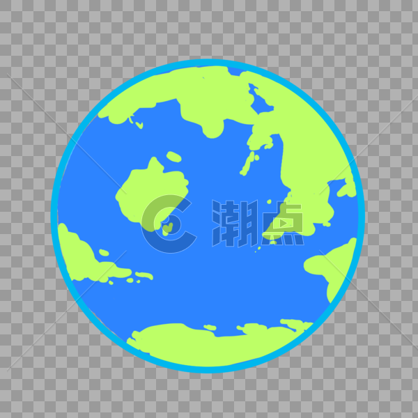 蓝色地球图案PNG图片素材免费下载