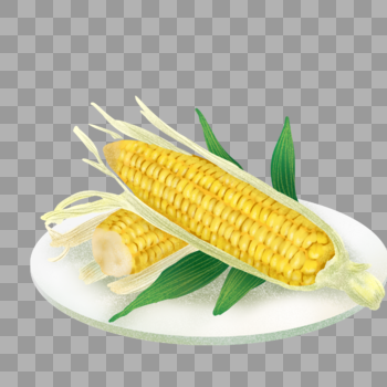 厨房家常有机蔬菜玉米插画图片素材免费下载