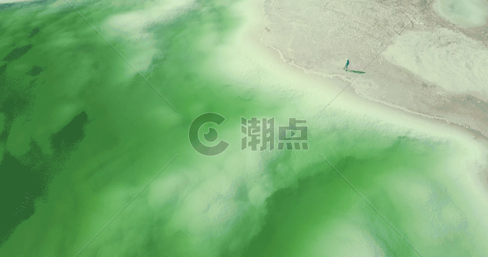 翡翠湖春季航拍视频GIF图片素材免费下载