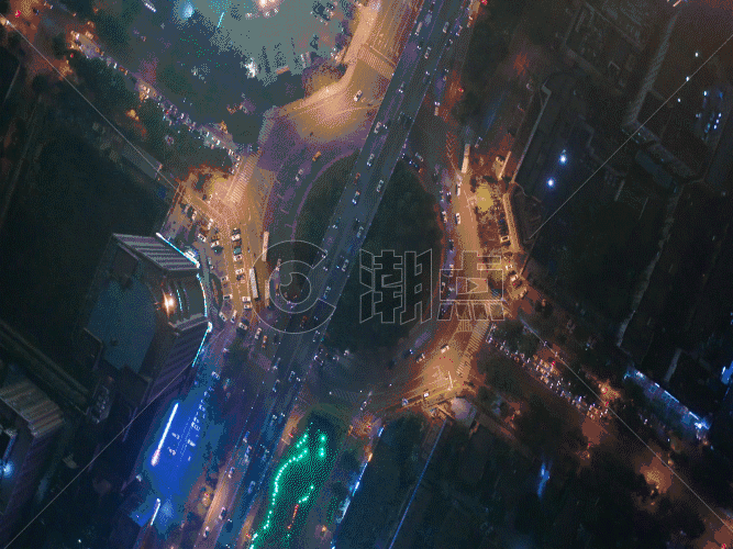夜景繁华城市GIF图片素材免费下载