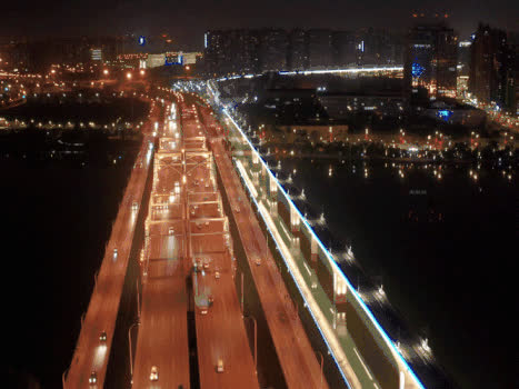 夜晚城市交通4K航拍GIF图片素材免费下载
