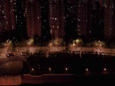 夜晚城市交通4K航拍图片素材免费下载