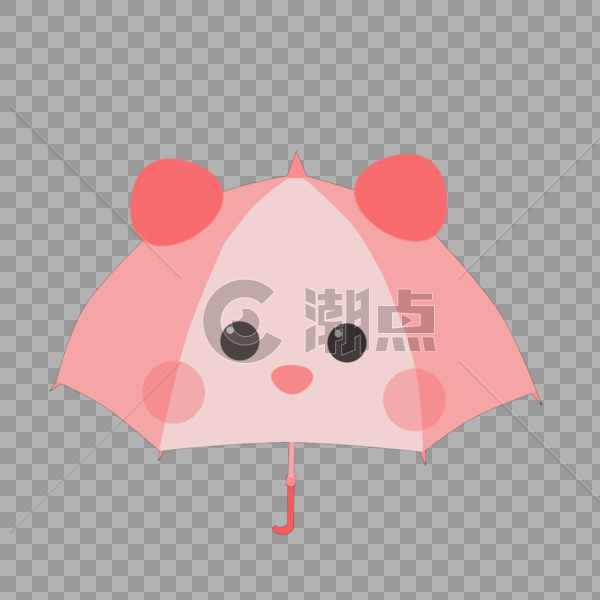 粉色猫咪雨伞图片素材免费下载