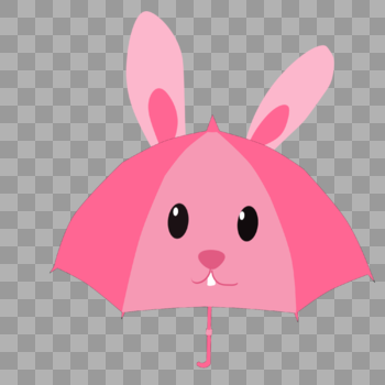 兔子雨伞图片素材免费下载