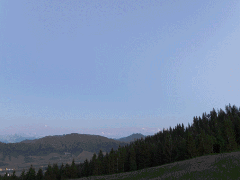 山顶日夜间隔摄影GIF图片素材免费下载